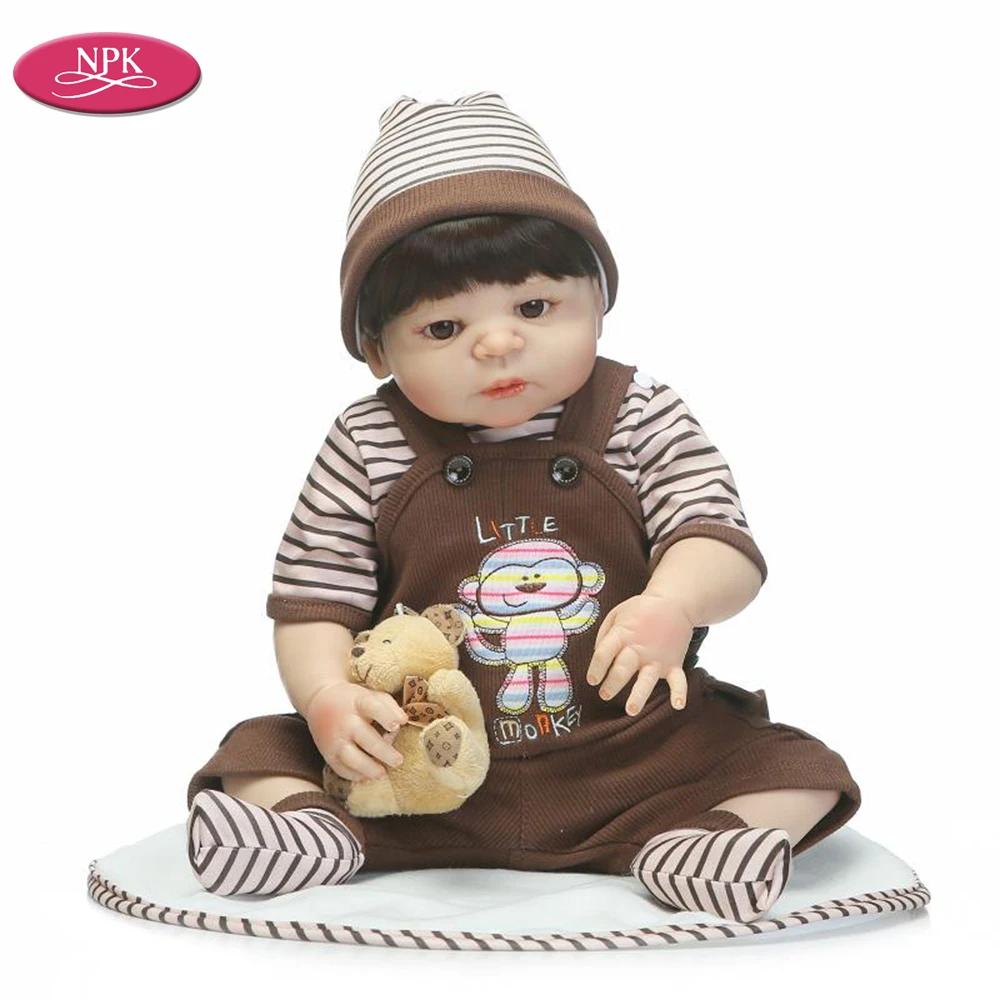 

NPK Alive baby Reborn Bonecas Boys Lifelike Reborn Babies Doll Children Bath Toys FUll Body Vinyl Menino Todo Corpo De Silicone
