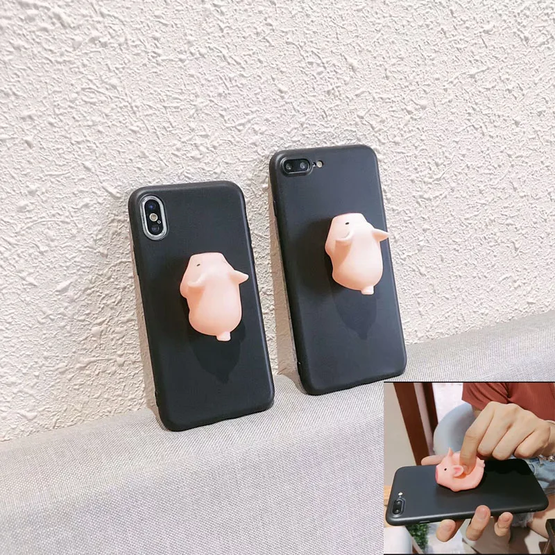 Новый 3D кричащий свинья чехол для телефона iPhone X 10 Матовый Мягкий силиконовый