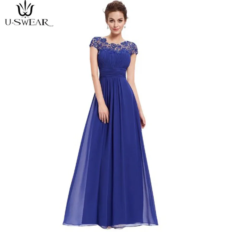 

Autumn Winter Dress Women 2018 Elegant Chiffon Lace Long Party Dresses Ceremony Wedding Bridesmaids Maxi Plus Size Vestidos