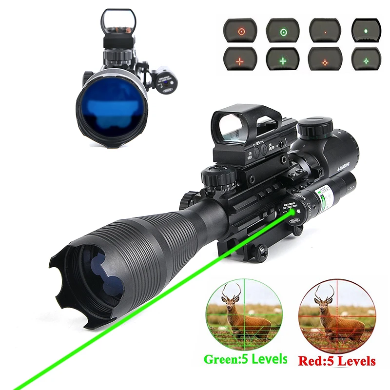 Rifle Scope Combo C4 16x50EG Hunting Dual Illuminated with Laser Sight