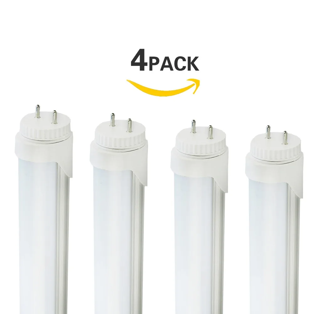 4 упаковки F15T8 светодиодные трубки 7 Вт DC12V 5500K белый цвет поворотные концевые