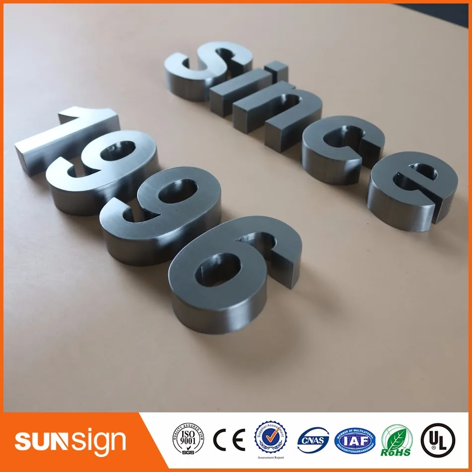 Производитель конкурентоспособная цена 3D Нержавеющая сталь письмо знак