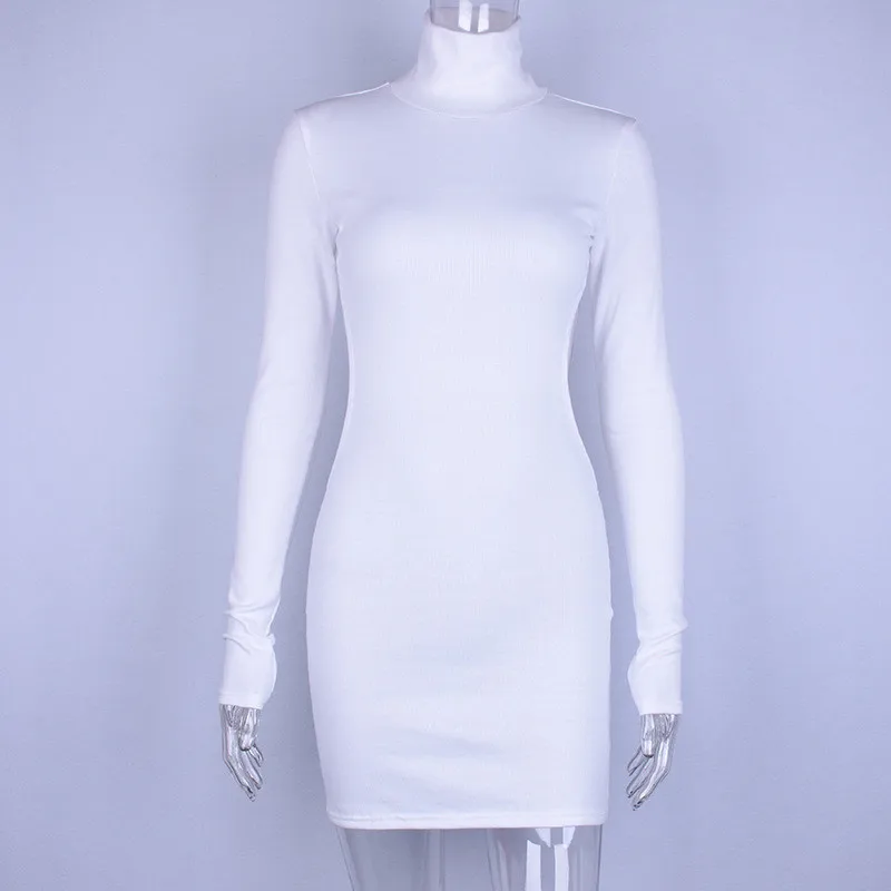 high neck backless wrap dress10