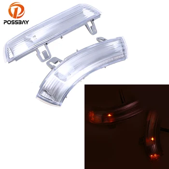 

POSSBAY LED Auto Car Side Door Lamp for VW Golf Variant 2010-2014 Yellow Side Mirror Turn Signal Lights Warning Lamps