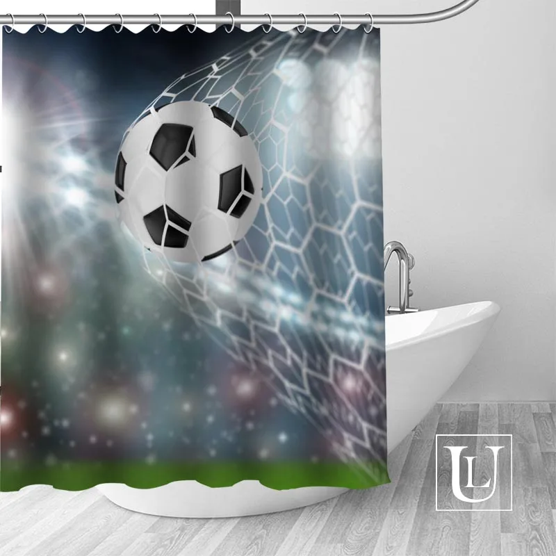 Us 16 49 50 Off High Quality Custom Soccer Shower Curtain Polyester Fabric Bathroom Hooks Mildew Resistant Decor In Curtains Us 16 49 50 Off High Quality Custom Soccer Shower Curtain Polyester Fabric Bathroom Hooks Mildew Resistant Decor In Curtains