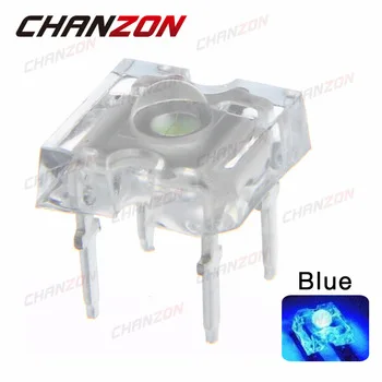 100pcs 3mm LED Piranha Blue 20mA Water Clear Round Lens Super Flux 3 mm Light Emitting Diode Lamp Through Hole Transparent Bulb