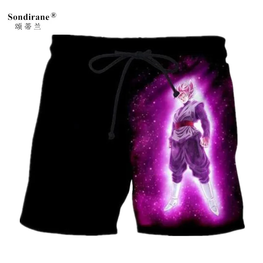 Sondirane Новая мода Для мужчин классические аниме Dragon Ball забавные 3D печати, лето Повседневное Пляжные шорты эластичный пояс короткие штаны