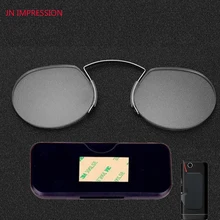 JN IMPRESSION новые очки для чтения из нержавеющей стали анти синий светильник SOS аварийный зажим для носа очки Пресбиопия 1,0-3,5