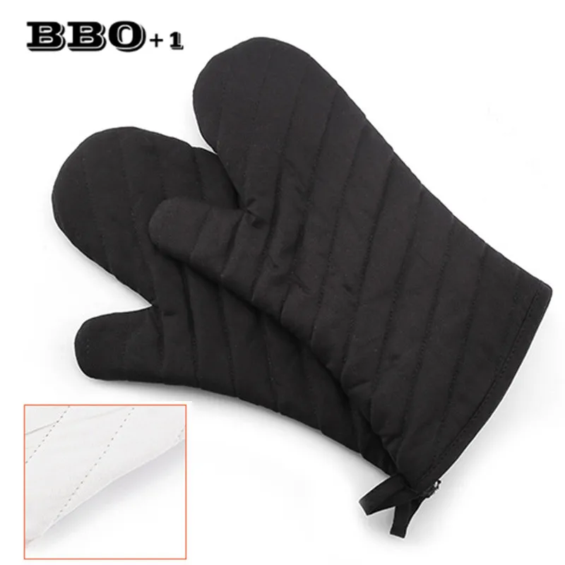 13 Gants De Cuisine En Coton Noir Mitaines Four Micro Ondes