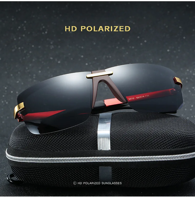 HD поляризационные солнцезащитные очки без оправы мужские солнцезащитные очки Роскошные брендовые дизайнерские солнцезащитные очки Gafas Oculos De Sol Masculino Polarizado Espelhado