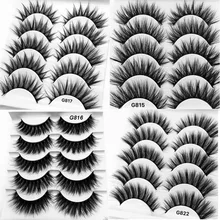 5 pairs 3D mink lashes false eyelashes natural makeup eyelash extension long cross volume soft fake