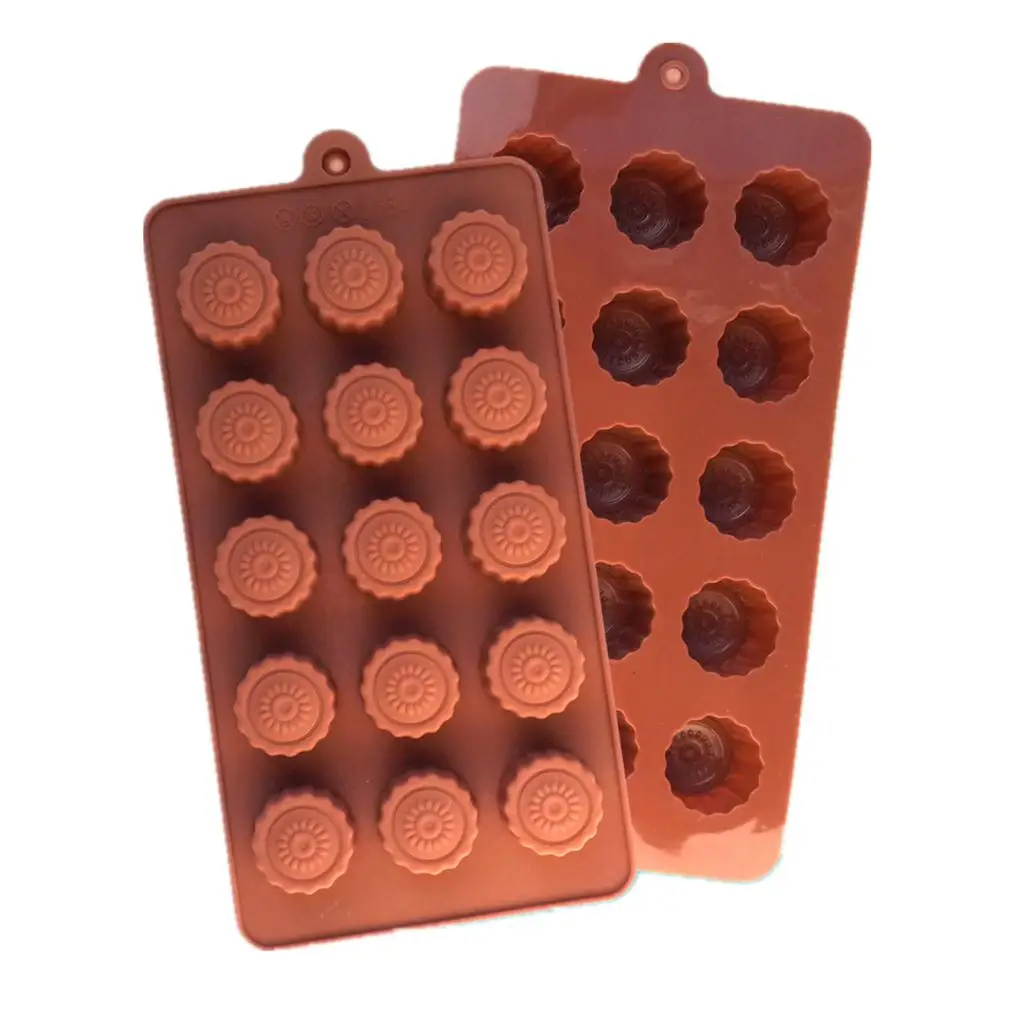 

Silicone mold Sunflower flower shape Muffin cups Candy Jelly Ice cake silicone pudding mold cake tool chocolate mold D607