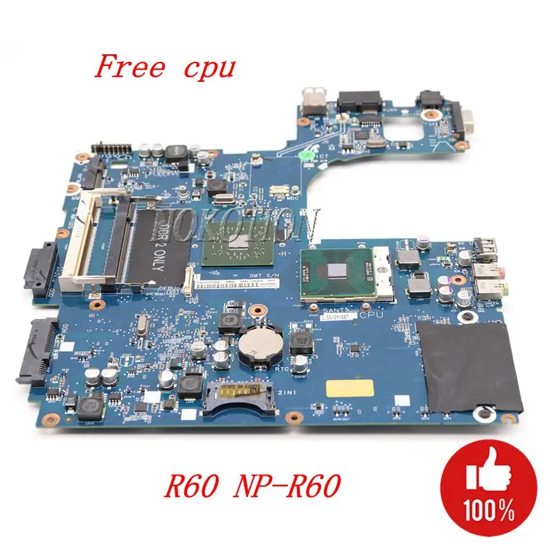 NOKOTION اللوحة لابتوب سامسونج R60 زائد NP-R60Y BA92-04772A اللوحة RS600ME SB600 DDR2 شحن وحدة المعالجة المركزية NOKOTION اللوحة لابتوب سامسونج R60 زائد NP-R60Y BA92-04772A اللوحة RS600ME SB600 DDR2 شحن وحدة المعالجة المركزية