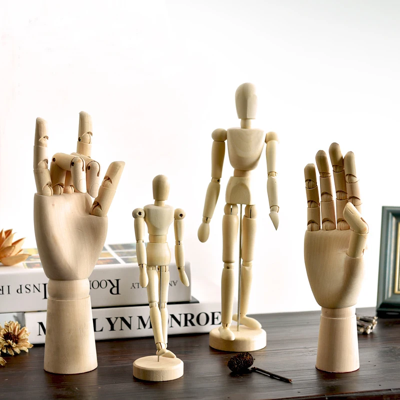 

Ins hot Artist Movable Limbs Male Actions figure Wooden Model Mannequin Art Sketch Draw Action Figure Toy kids Miniture Figurine