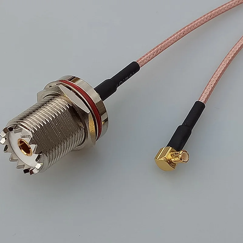 

Wifi wireless Lan antenna modem application UHF female jack to MCX male right angle plug RF cable coaxial connector
