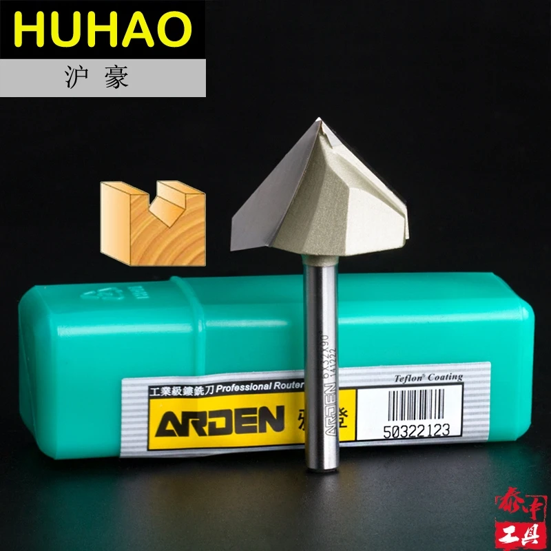 

Arden - 1pc 6*10*120 3D V Wood Arden Router Bits Cnc Tool Router Bit End Mill For MDF Plywood Cork Plastic Acrylic PVC