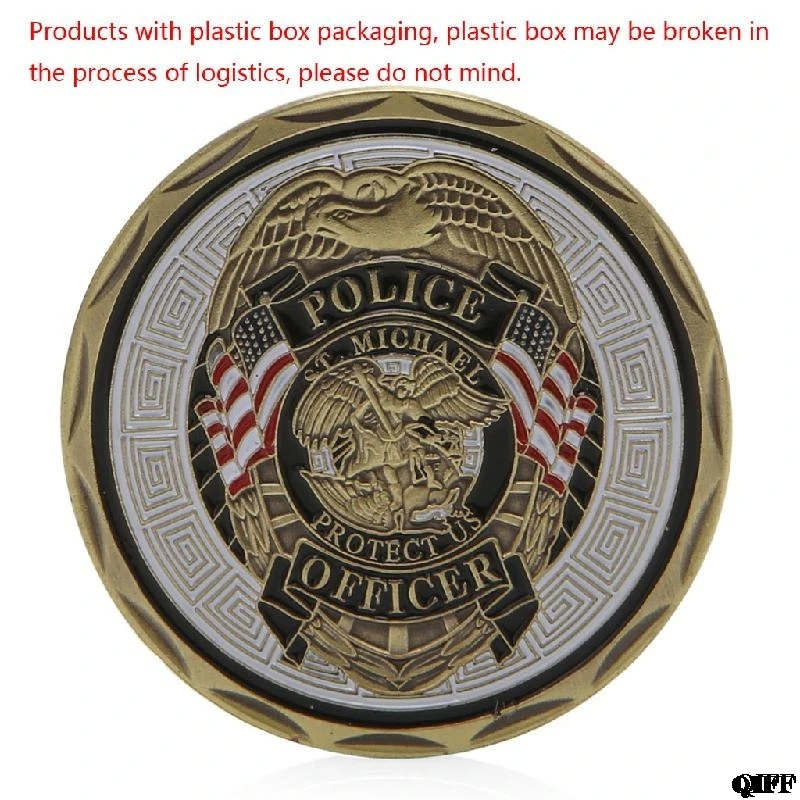 

St Michael Police Officer Badge Patron Saint Commemorative Challenge Coin Art