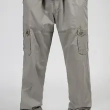 Супер размер, хлопковые брюки, мужские брюки, толстые и свободные брюки