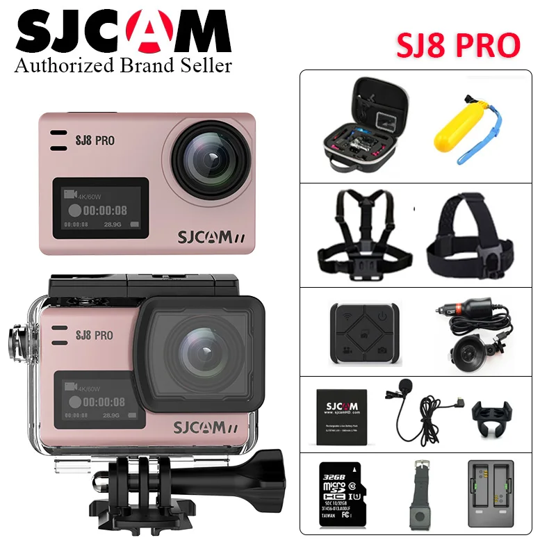

Original SJCAM SJ8 Pro 4K 60fps WiFi Remote Helmet Sports Action Camera 8X Zoom Dual Touch Screeen Wifi DV Full Accessories Set