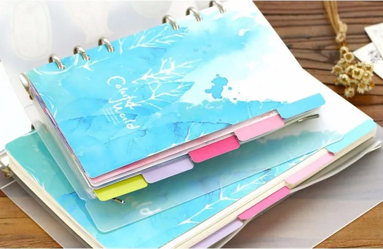 Notebook-Planner-Accessories-Colorful-World-Dividers-Index-page-Bookmark-Plate-5-sheetsSet-Match-Filofax-Cute-Gift-Stationery_23