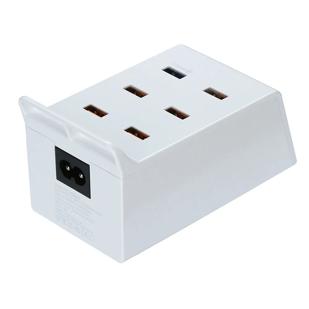 US/EU Plug 6 USB кабель для мобильного телефона для Зарядное устройство 5V 2.4A 3 подходит для мобильного телефона, Универсальные наушники адаптер для samsung huawei