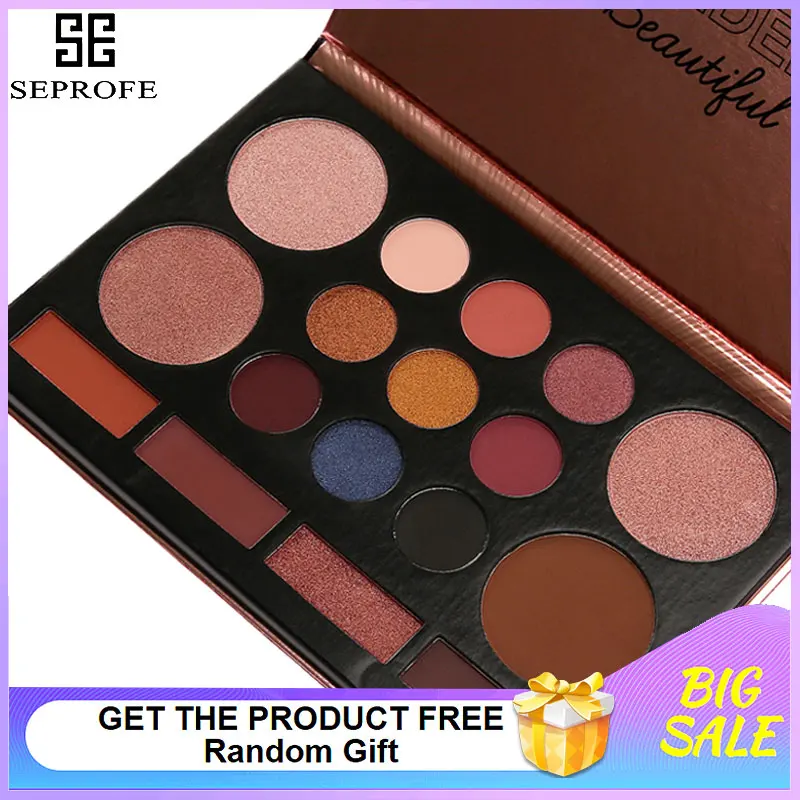 SEPROFE палитра теней Обнаженная макияж паллет Smoky Eye Shimmer Тени матовой блеск