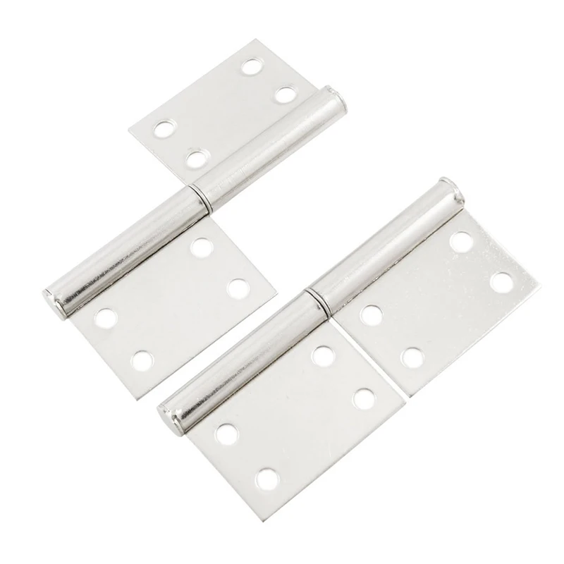 

2pcs Silver Stainless Steel Window Gate Door Flag Hinges 9.4cm