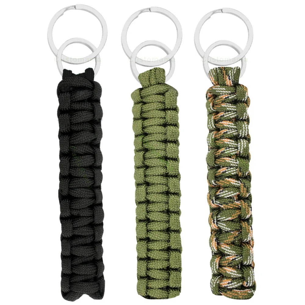 

Camping Hiking Outdoor Survival Paracord Charm Keychain Key Chains Women Men Jewelry Christmas Gift Many Styles to Choose Custom