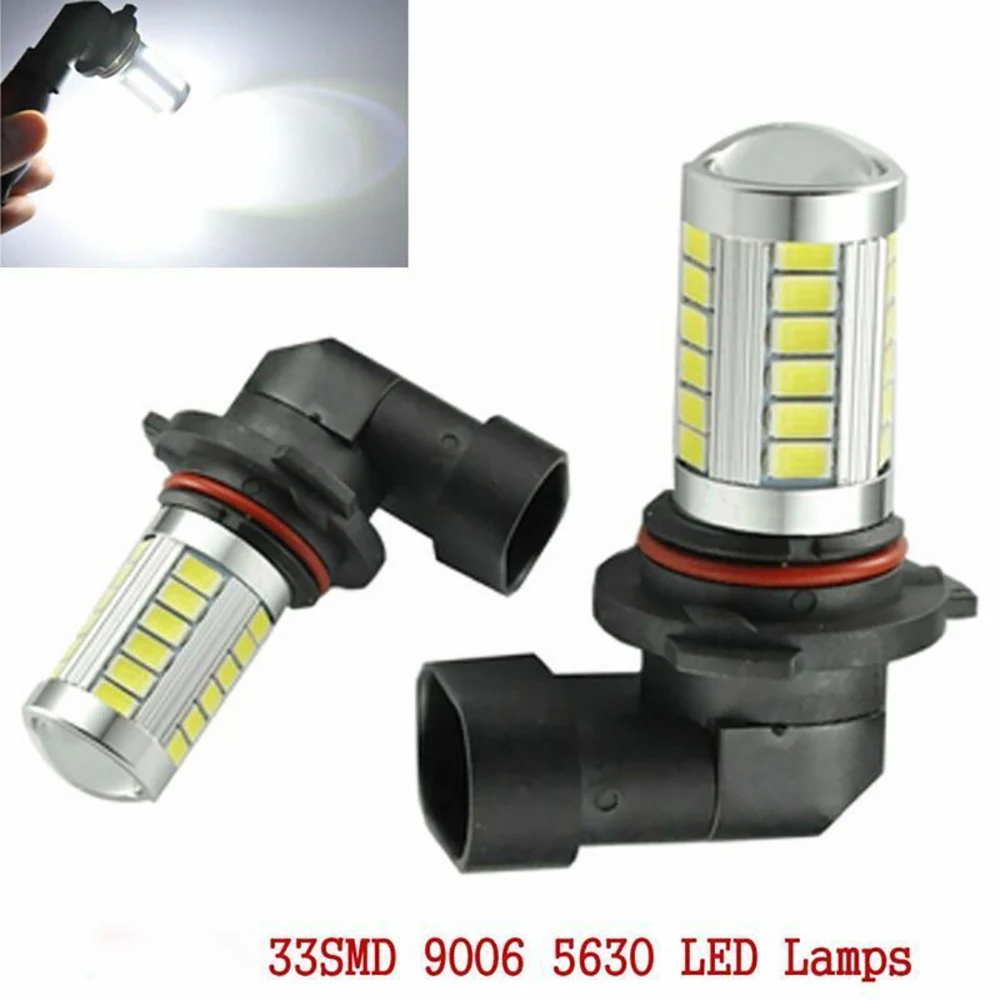 2x9006 HB4 5630 33SMD Противотуманные фары Дневные Фары Светильник светодиодный вождения светильник Canbus лампы Супер яркий Авто Грузовик Вождение ходовых огней, 12V