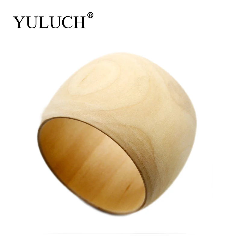 

YULUCH DIY Round Natural Wooden Simple Bangles Wood Bracelet Jewelry For Women/Ladies Make your own jewelry accessories