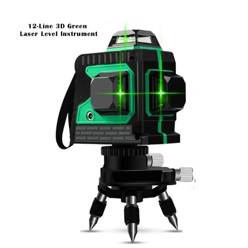 12 линий 3D Инфракрасный прецизионный зеленый луч 360 вертикальный горизонтальный самонивелирующийся прибор лазерный уровень инструменты