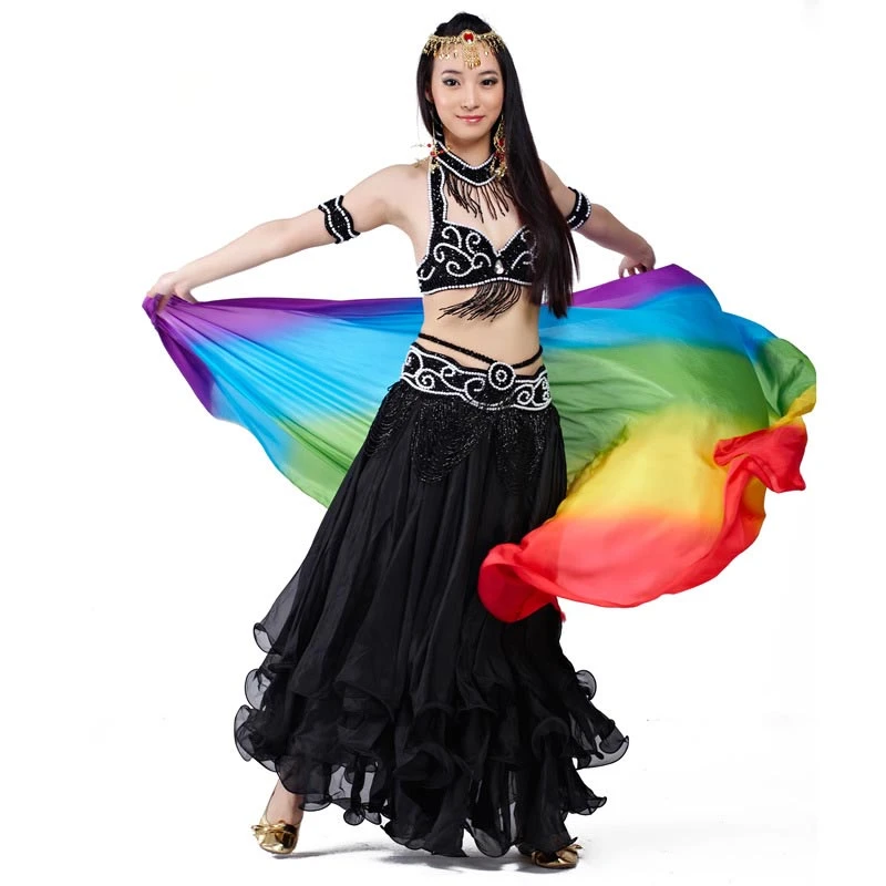 Sciarpa Da Danza Del Ventre Con Frange - Cintura Decorativa Per Donne Con Perline E Paillettes - Foto 4