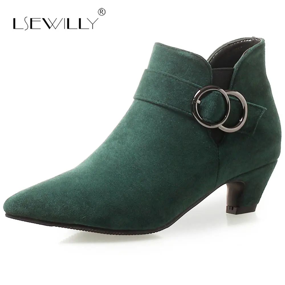 Женские повседневные ботильоны Lsewilly черные серые женские осенние ботинки из