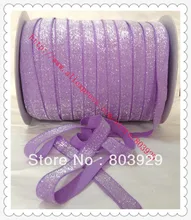 Stretch Metallic Headband Ribbon Hyacinth Sparkle Ribbon 3 8 Elastic Frosted Hyacinth Glitter Velvet Ribbon