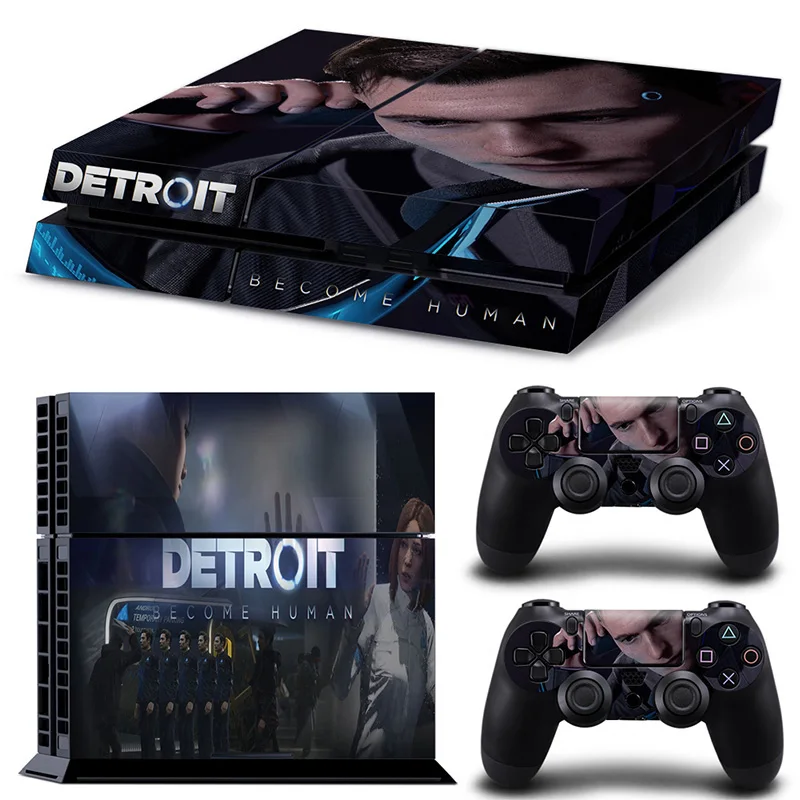 

Detroit Become Human Protective Vinyl PVC Stickers for PS4 Console and 2 Controllers