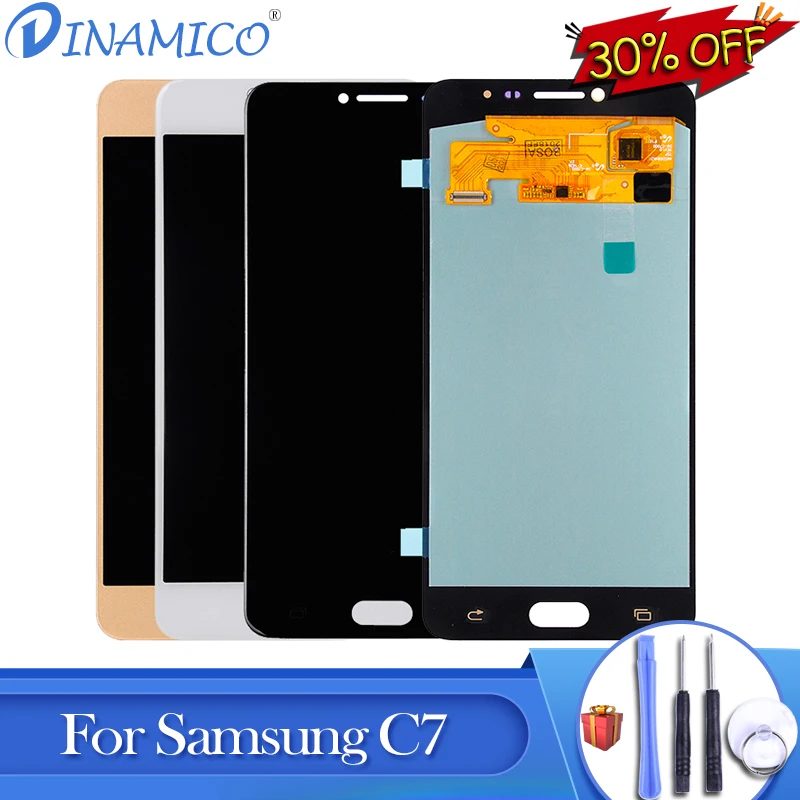 

Dinamico Promotion OLED C7000 LCD For Samsung Galaxy C7 Lcd Display Touch Panel Screen Digitizer Assembly Free Shipping+Tools