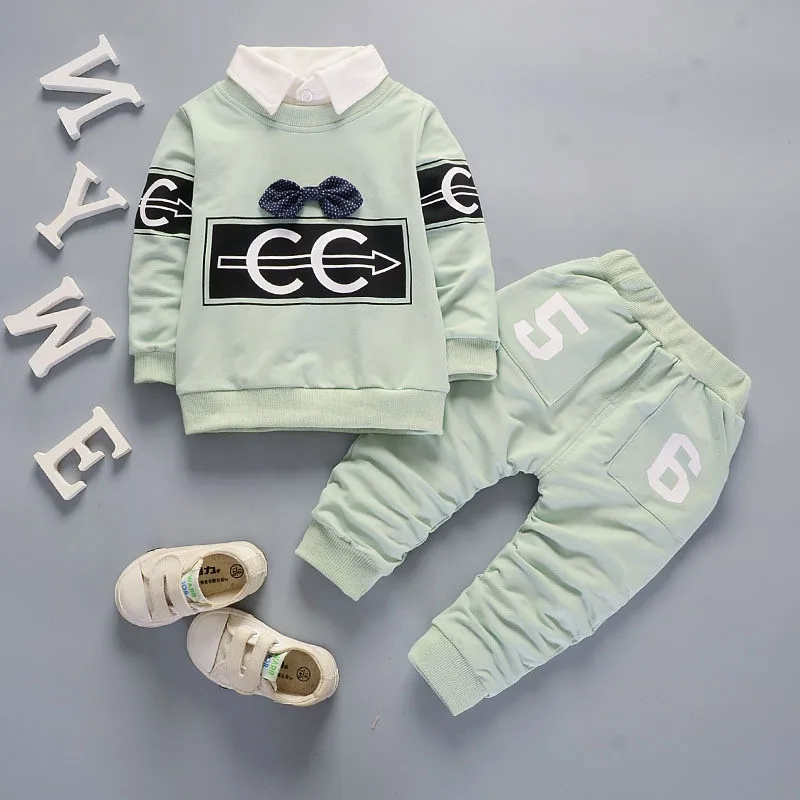 Baby boys sports clothing set spring autumn newborn baby sweatshirt+pants 2pcs tracksuits for bebe boys toddler cotton clothes