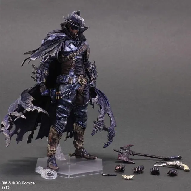 

West Cowboy Batman Play Arts Kai Action Figure PVC Toys 270mm Anime Movie Model West Cowboy Bat Man Playarts Kai KB0614