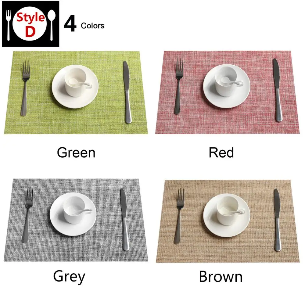  Topfinel PVC kitchen Dinning Placemats for Table Mat Manteles Individuales Doilies Cup Mats Coaster