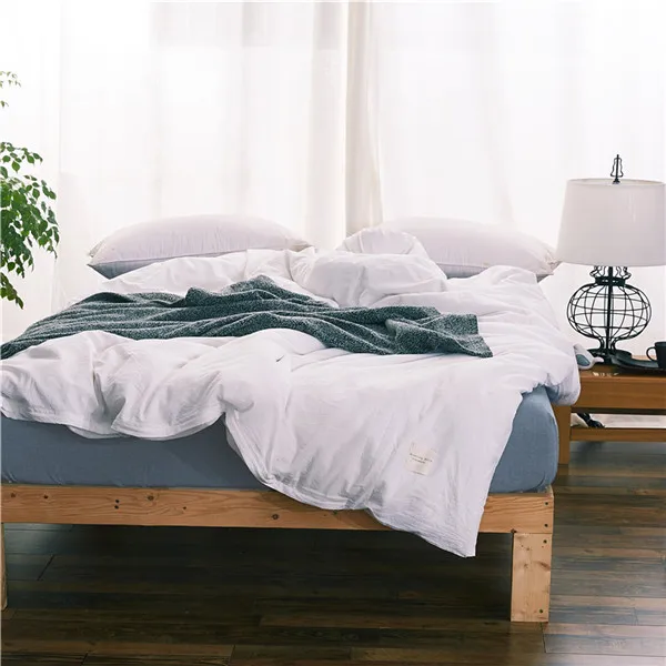 Modern Minimalist Gray Solid Color Bedding 1 Piece Duvet Cover With