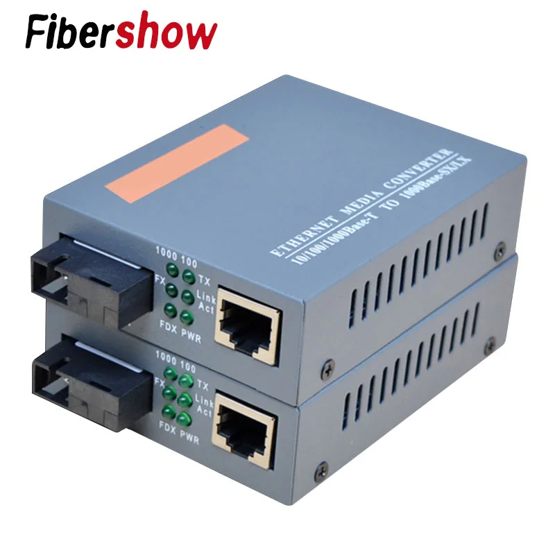 

3 Pair HTB-GS-03 A&B Gigabit Fiber Optical Media Converter 1000Mbps Single Mode Single Fiber SC Port External Power Supply