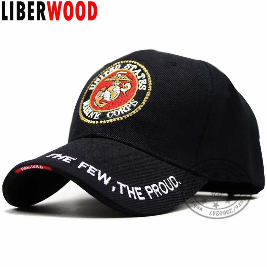 LIBERWOOD U.S. морской корпус USMC INSIGNIA кепка мужские бейсбольные кепки патриота