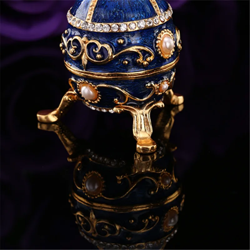 Qifu горячая Распродажа маленькая синяя коробка для яиц faberge|Упаковка и стойки