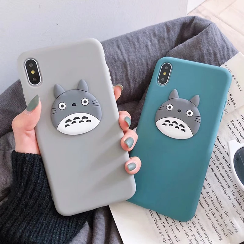 

3D Totoro Spirited Away Ghibli Miyazaki Anime Kaonashi case for huawei P30 P20 nova3 p30p for iphone11 11pro max XS MAX X XR 7 8
