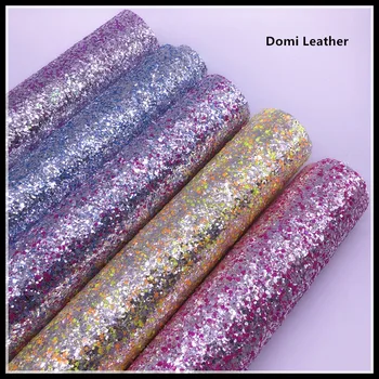 

(DM4054)Color Mixed Chunky glitter fabric