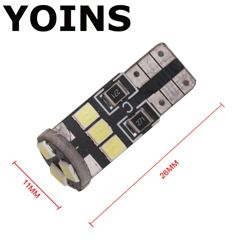 2 шт. Автомобильный светодиодный t10 источник света 9 SMD 2835 Светодиодный CANBUS T10 W5W 147