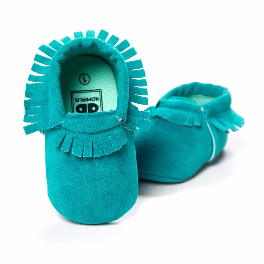 turquoise baby shoes