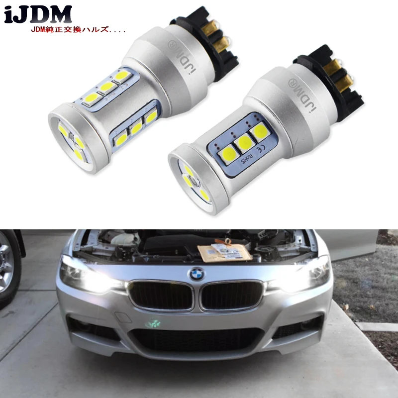 Ксеноновые белые светодиодные лампы Canbus PWY24W PW24W для Audi A3 A4 A5 Q3 VW MK7 Golf CC Передние