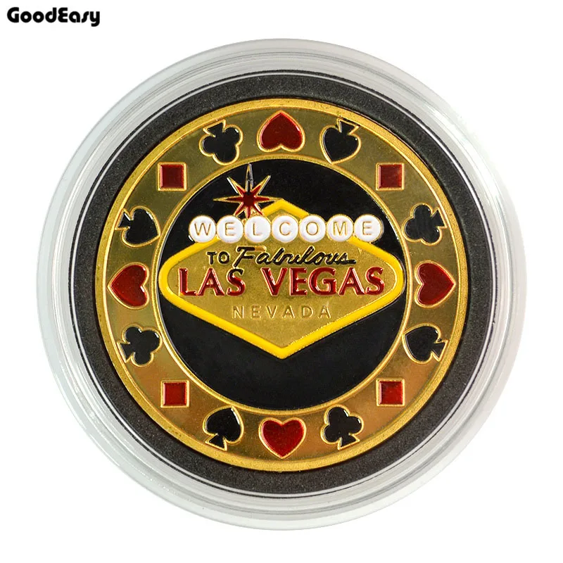Poker Card Guard Protector Metal Token Coin с пластиковым покрытием Texas Chip Set Hot Quality LAS VEGAS Button