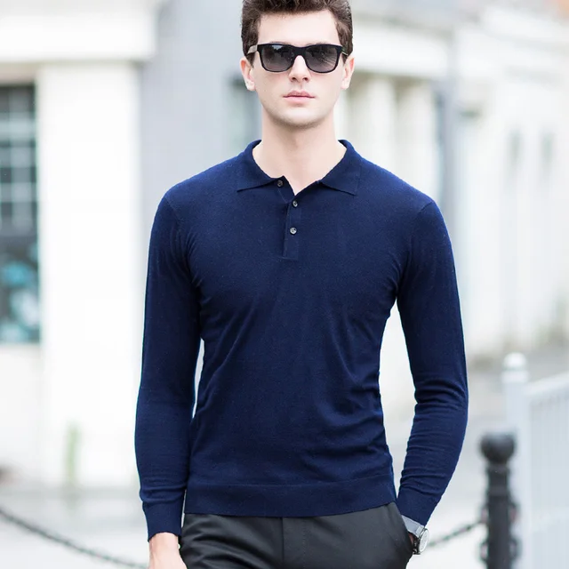 MACROSEA 100 Wool Knitting Men's Formal Sweaters for Business/Office